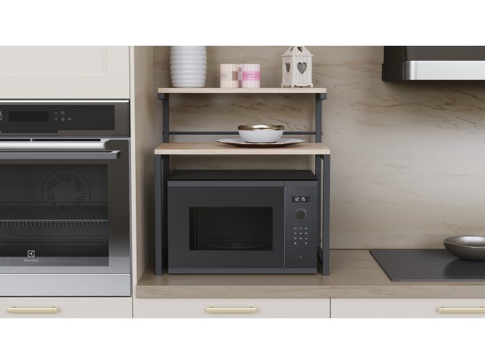 Помощна етажерка за кухня Kitchen 302 (сан марино/черно)